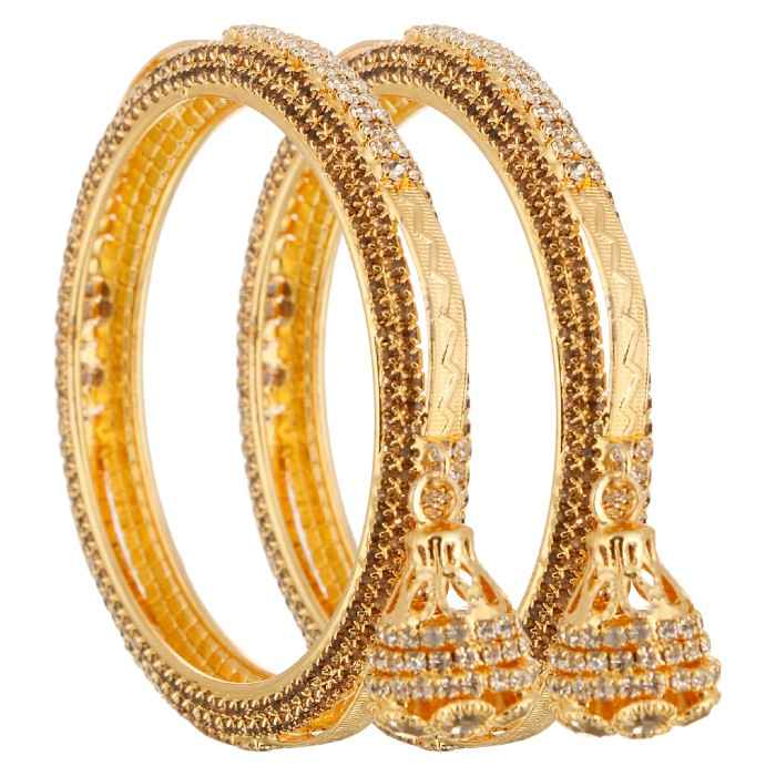 Buy Kord Store Fashion Jewellery Traditional Gold Plated Bangles Set For Girls And Women (Size - 26) KSBAN50044 - Purplle