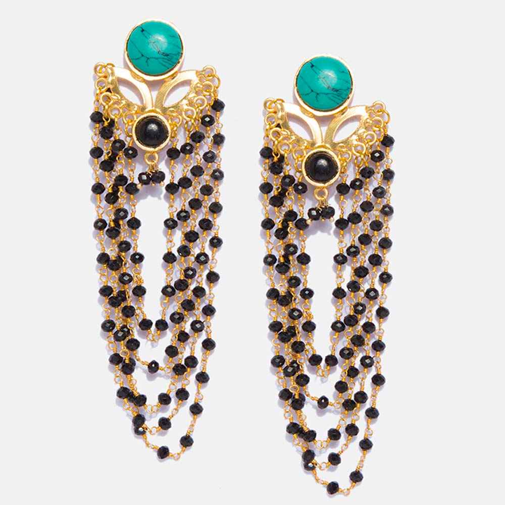 Buy Ferosh Designer Gohar Golden Earrings - Purplle