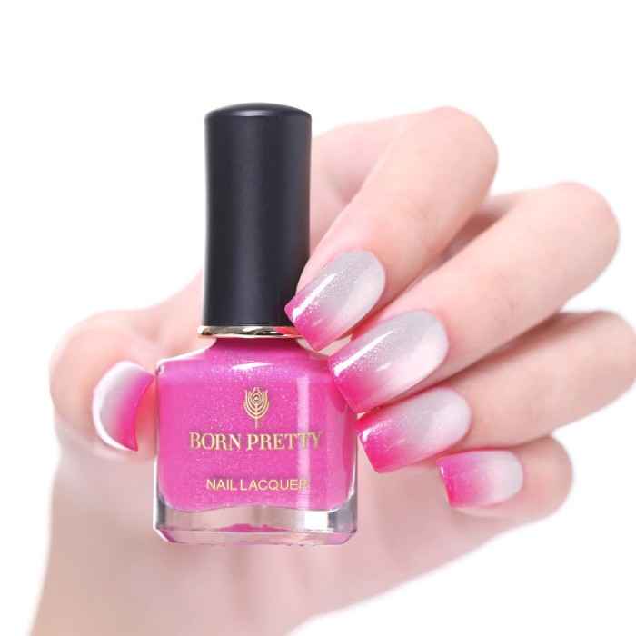 Buy BORN PRETTY Thermal Nail Polish Temperature Color Changing Nail Art Varnish Manicure Varnish Long Lasting Poilsh12 Colors (BP-LD09) (6 ml) - Purplle