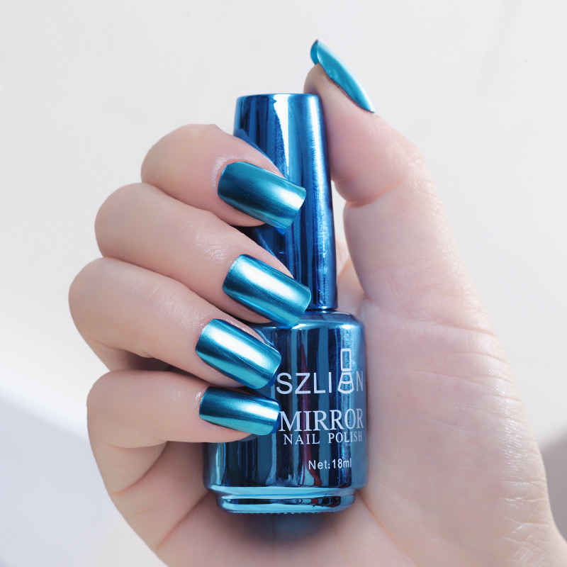 Buy ISHOWTIENDA Metallic Nail Polish Magic Mirror Effect Chrome Nail Art Polish Varnish (IS-10) (18 ml) - Purplle
