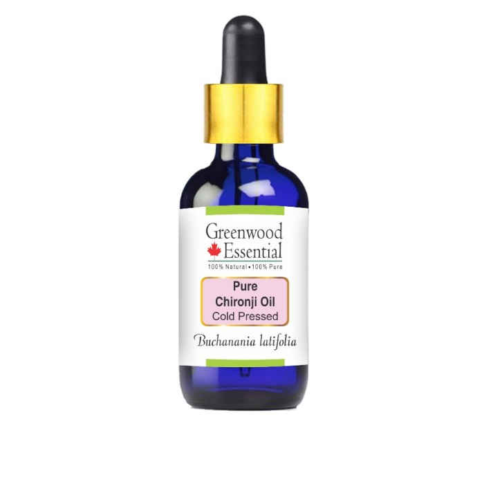 Buy Greenwood Essential Pure Chironji Oil (Buchanania latifolia) with Glass Dropper 100% Natural Therapeutic Grade Cold Pressed (100 ml) - Purplle