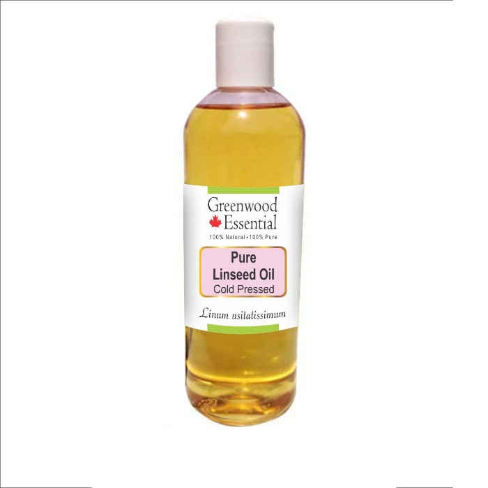 Buy Greenwood Essential Pure Linseed Oil (Linum usitatissimum) 100% Natural Therapeutic Grade Cold Pressed (200 ml) - Purplle