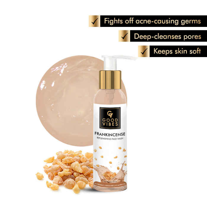 Buy Good Vibes Replenishing Face Wash - Frankincense (120 ml) - Purplle