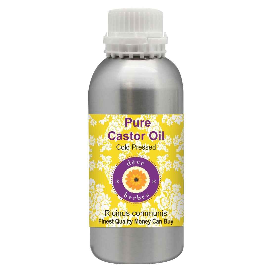 Buy Deve Herbes Pure Castor Oil (Ricinus communis) 100% Natural Therapeutic Grade Cold Pressed (630 ml) - Purplle