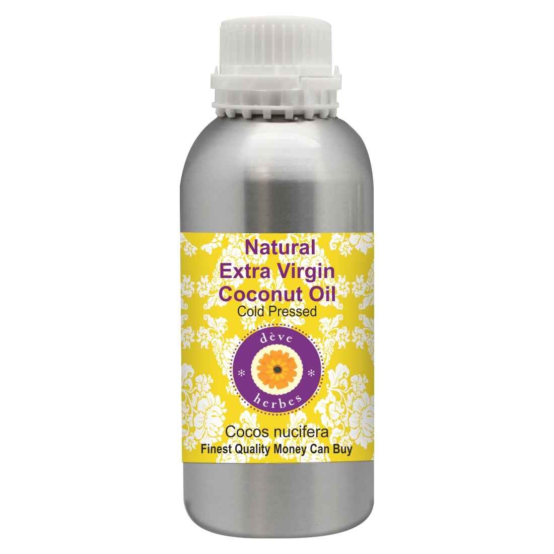 Buy Deve Herbes Natural Extra Virgin Coconut Oil (Cocos nucifera) 100% Pure Natural Therapeutic Grade Cold Pressed (630 ml) - Purplle