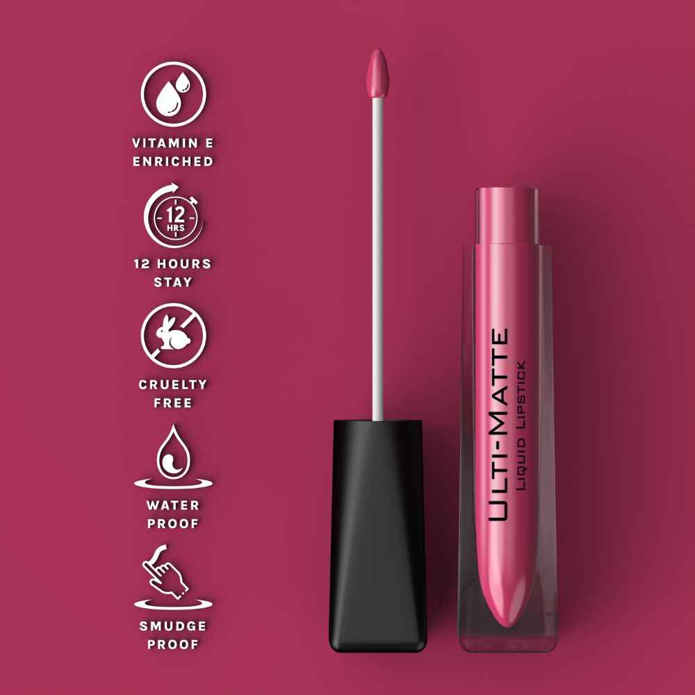 Buy Bella Voste I ULTI-MATTE LIQUID LIPSTICK I Cruelty Free I No Bleeding or Feathering I Water Proof & Smudge Proof I Enriched with Vitamin E I Lasts Up to 12 hours I Moisturising with Velvet Matt Finish I ROSE POP (05) - 3.7 ml - Purplle