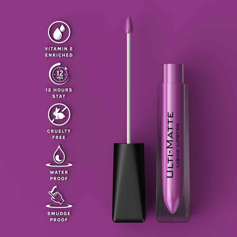 Buy Bella Voste I ULTI-MATTE LIQUID LIPSTICK I Cruelty Free I No Bleeding or Feathering I Water Proof & Smudge Proof I Enriched with Vitamin E I Lasts Up to 12 hours I Moisturising with Velvet Matt Finish I MYSTERIOUS MUAVE (07) - 3.7 ml - Purplle