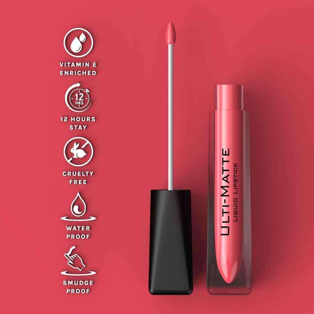 Buy Bella Voste I ULTI-MATTE LIQUID LIPSTICK I Cruelty Free I No Bleeding on Lips I Transfer Proof & Smudge Proof I Enriched with Vitamin E IFull Coverage with Pure Matt Finish I ROSEWOOD BLUSH (08) - 3.7 ml - Purplle