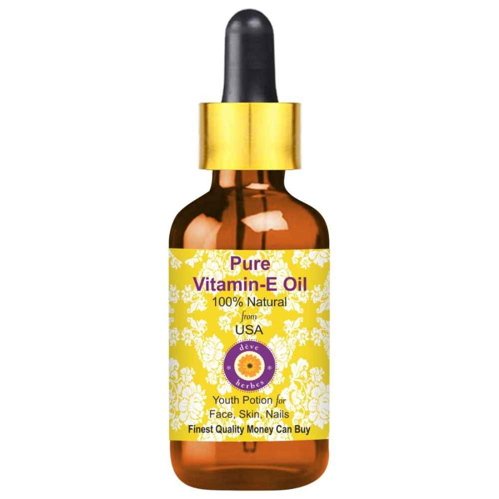 Buy Deve Herbes Pure Vitamin E Oil with Glass Dropper Natural Therapeutic Grade 30 ml - Purplle