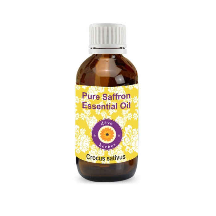Buy Deve Herbes Pure Saffron Essential Oil (Crocus sativus) Natural Therapeutic Grade Steam Distilled 15ml - Purplle