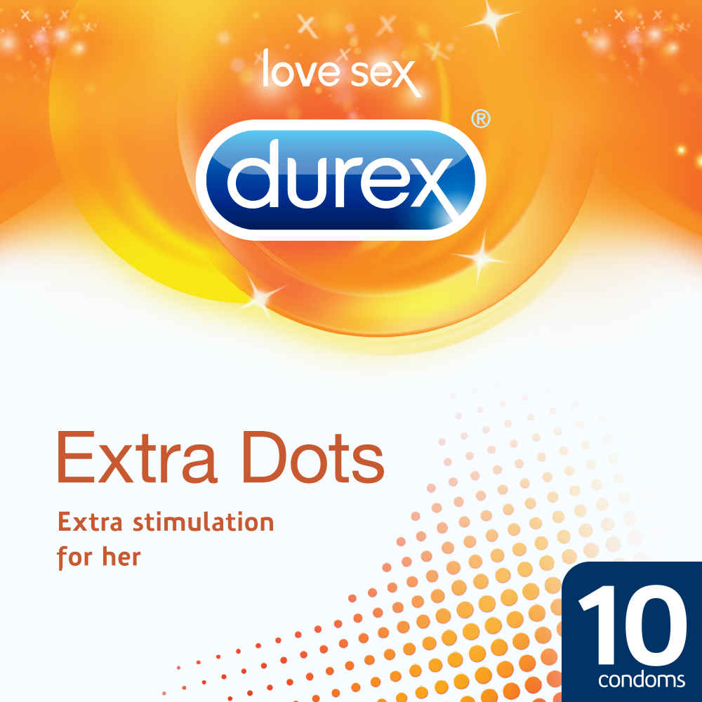 Buy Durex Condoms, Extra Dots- 10s - Purplle