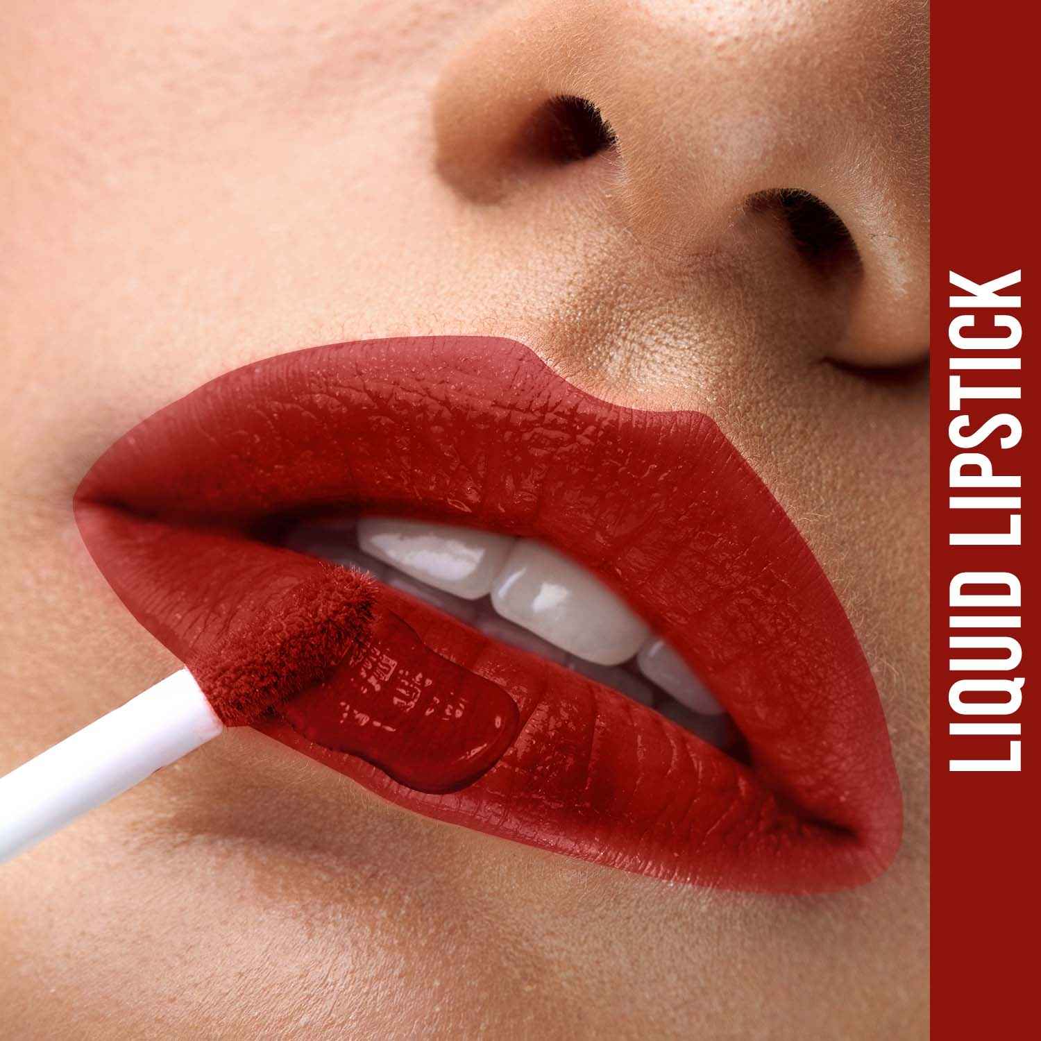 Buy NY Bae Moisturizing Liquid Lipstick - Cranky Yankee 10 (2.7 ml) | Red | Matte Finish | Enriched with Vitamin E | Highly Pigmented | Non-Drying | Lasts Upto 12+ Hours | Weightless | Vegan | Cruelty & Paraben Free - Purplle