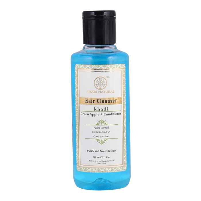 Buy Khadi Natural Ayurvedic Green Apple + Conditioner Hair Cleanser (210 ml) - Purplle