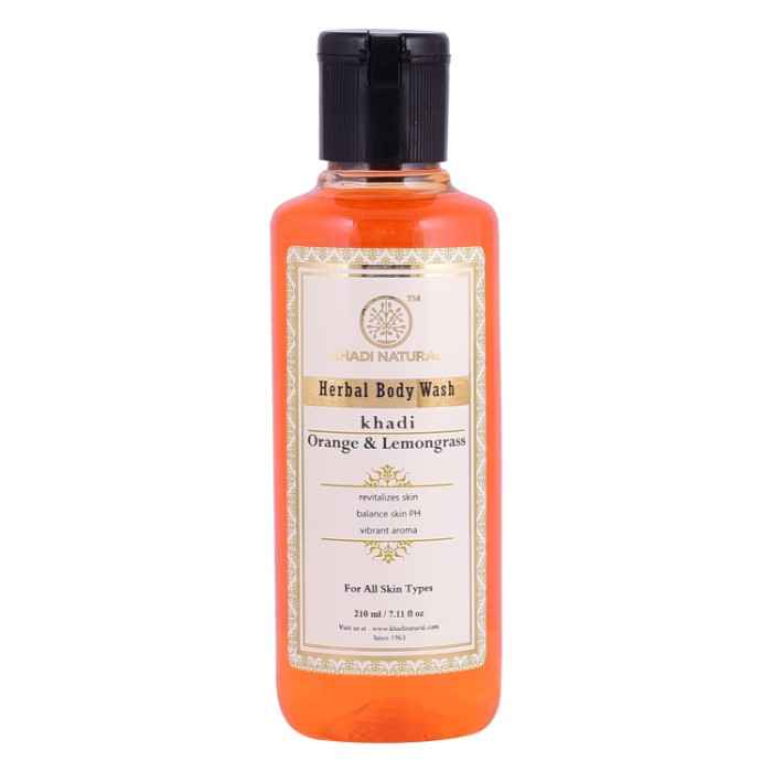 Buy Khadi Natural Ayurvedic Orange & Lemongrass Body Wash (210 ml) - Purplle