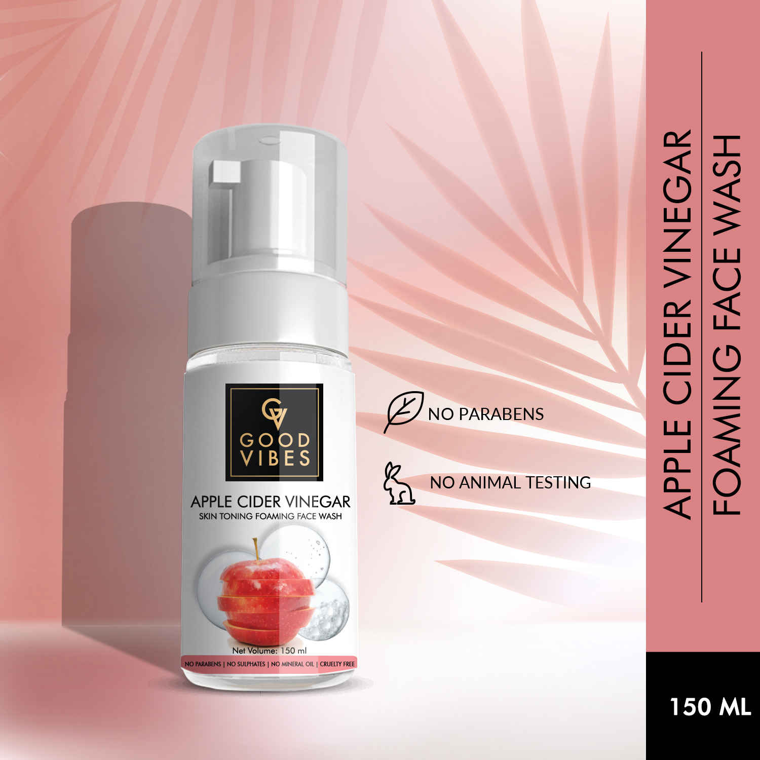 Buy Good Vibes Skin Toning Foaming Face Wash - Apple Cider Vinegar (150ml) - Purplle