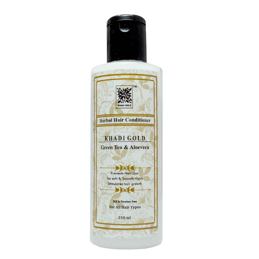 Buy Khadi Gold Green Tea & Aloevera Herbal Hair Conditioner - Sls & Paraben Free (210 ml) - Purplle