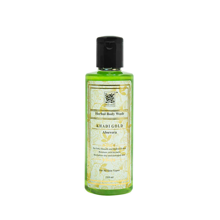Buy Khadi Gold Aloevera Herbal Body Wash (210 ml) - Purplle