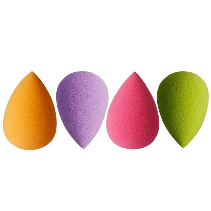 Buy Ministry of Makeup Beauty Blender Puff Sponge Egg Shape - 4pcs Orange purple pink green colour/shape/size may vary - Purplle