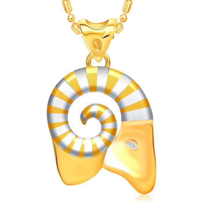 Buy Srikara Alloy Gold & Rhodium Plated CZ/AD Traumas Fashion Jewelry Pendant Chain - SKP2179G - Purplle