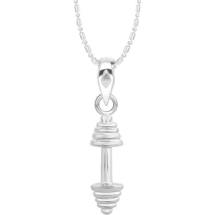 Buy Srikara Alloy Rhodium Plated CZ / AD Fashion Jewellery Pendant with Chain - SKP2160R - Purplle