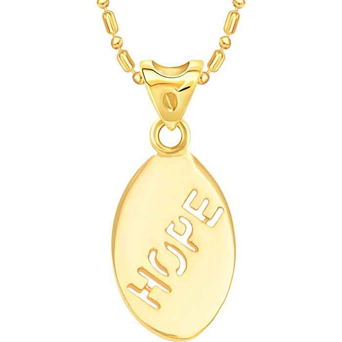 Buy Srikara Alloy Gold Plated CZ/AD Beinng Humann Hope Fashion Jewelry Pendant Chain - SKP2228G - Purplle