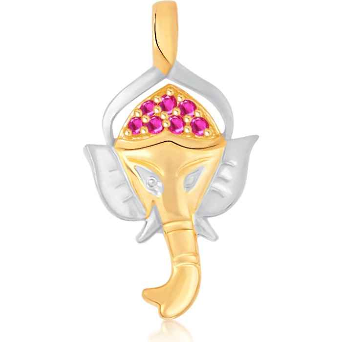 Buy Srikara Alloy Gold Plated CZ / AD Gannayaka Fashion Jewellery Pendant with Chain - SKP1487G - Purplle