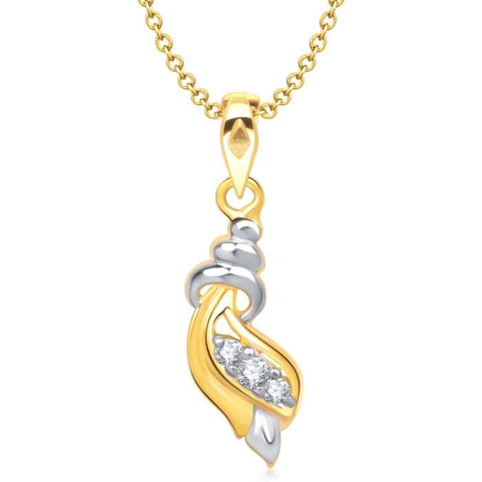 Buy Srikara Alloy Gold Plated CZ/AD Good-looking Fashion Jewelry Pendant with Chain - SKP1318G - Purplle