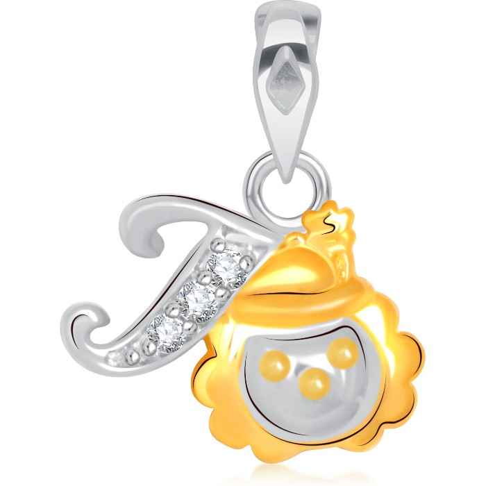 Buy Srikara Alloy Gold Plated CZ/AD Initial Letter J Fashion Jewellery Pendant Chain - SKP1581G - Purplle
