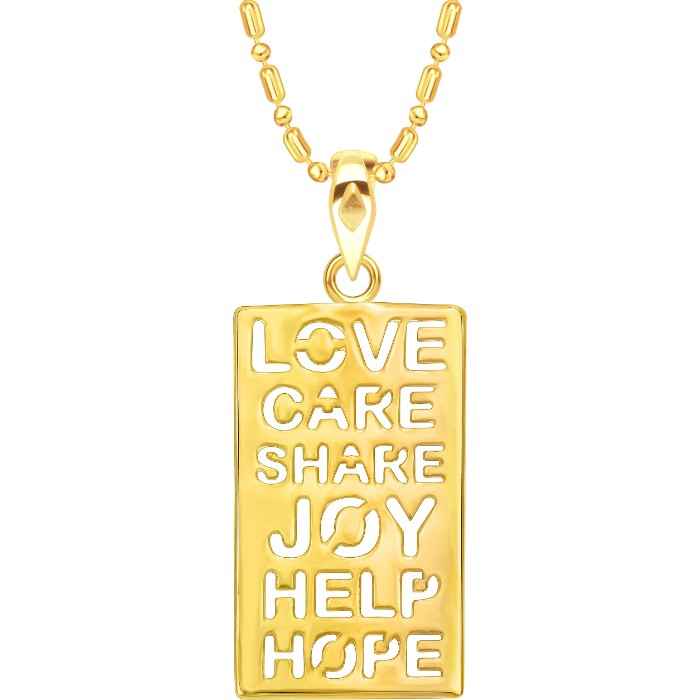 Buy Srikara Alloy Gold Plated CZ/AD Beinng Humann Fashion Jewelry Pendant with Chain - SKP2219G - Purplle
