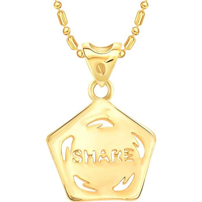Buy Srikara Alloy Gold Plated CZ Beinng Humann Share Fashion Jewelry Pendant Chain - SKP2225G - Purplle
