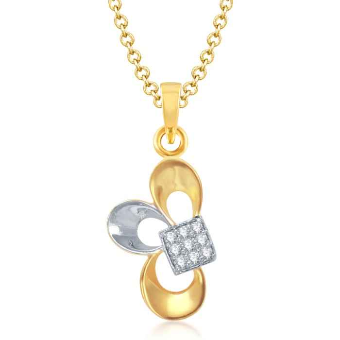 Buy Srikara Alloy Gold Plated CZ / AD Incredible Fashion Jewelry Pendant with Chain - SKP1076G - Purplle