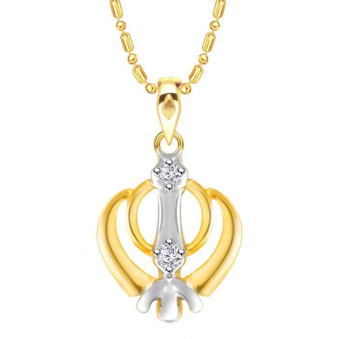 Buy Srikara Alloy Brass Gold Plated CZ/AD Antique Drop Heart Fashion Jewelry Pendant - SKP2848G - Purplle
