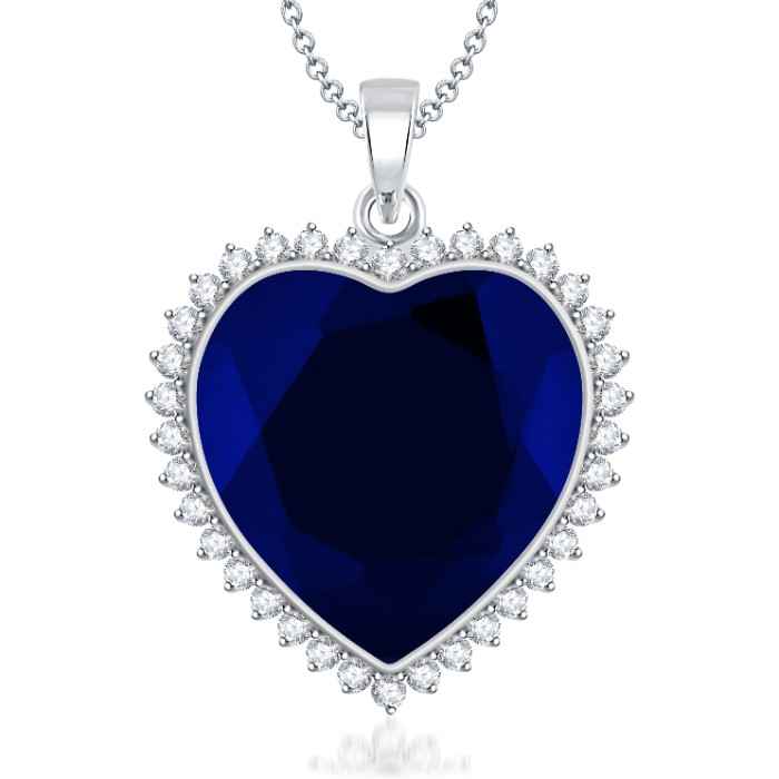 Buy Srikara Alloy Heart of Ocean Titanic Heart Shape Fashion Jewelry Pendant Chain - SKP1313R - Purplle