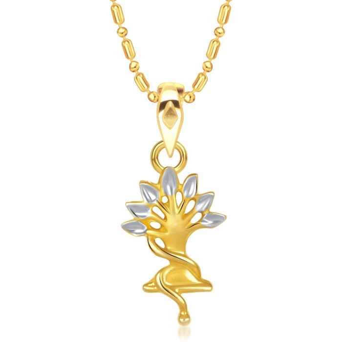 Buy Srikara Alloy Gold Plated CZ/AD Tree of Life Fashion Jewelry Pendant with Chain - SKP1397G - Purplle
