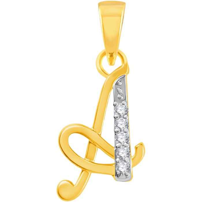 Buy Srikara Alloy Gold Plated CZ / AD Fashion Jewellery Pendant with Chain - SKP1097G - Purplle