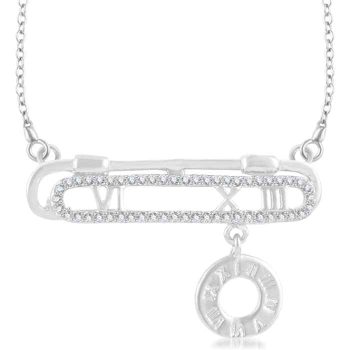 Buy Srikara Brass Alloy Rhodium Plated CZ/AD Circle of Life Fashion Jewelry Pendant - SKP3245R - Purplle