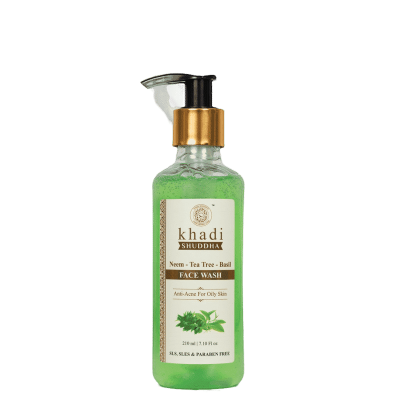 Buy Khadi Shuddha Neem , Tea Tree & Basil Face Wash (210 ml) - Purplle