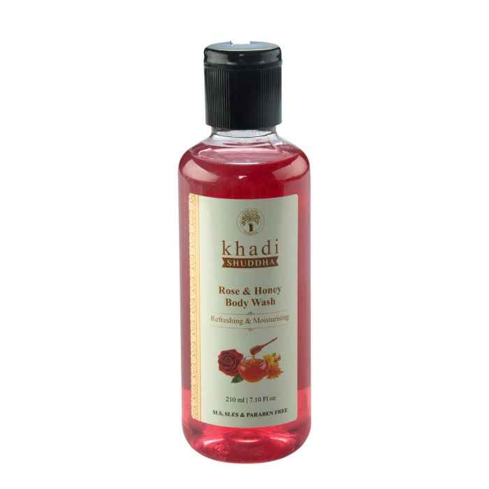 Buy Khadi Shuddha Rose & Honey Body Wash Pack Of 2 (420 ml) - Purplle
