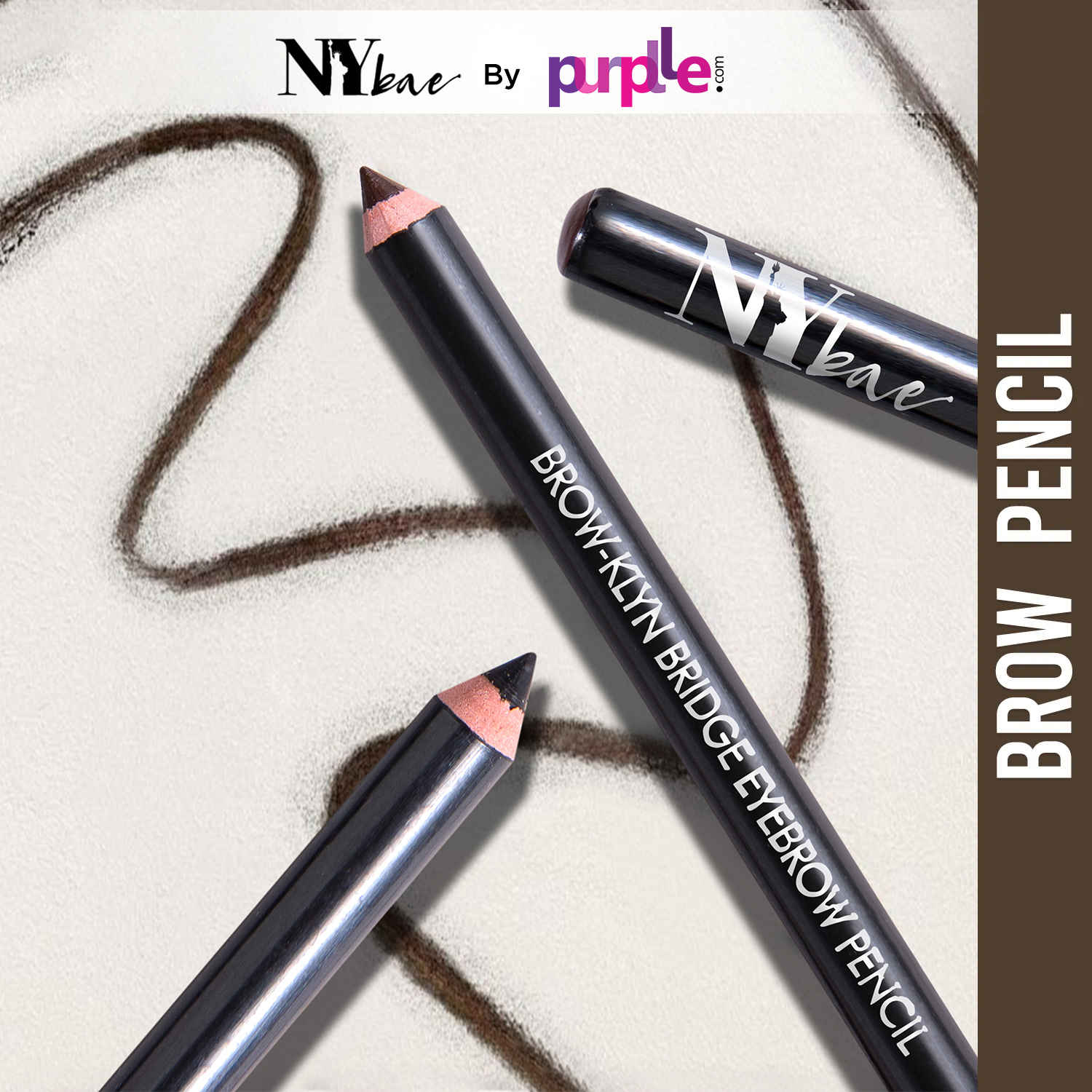 Buy NY Bae Brow-klyn Bridge Eye Brow Pencil| Brown| For Fuller Brows| Smudge Free (1.4 g) - Purplle