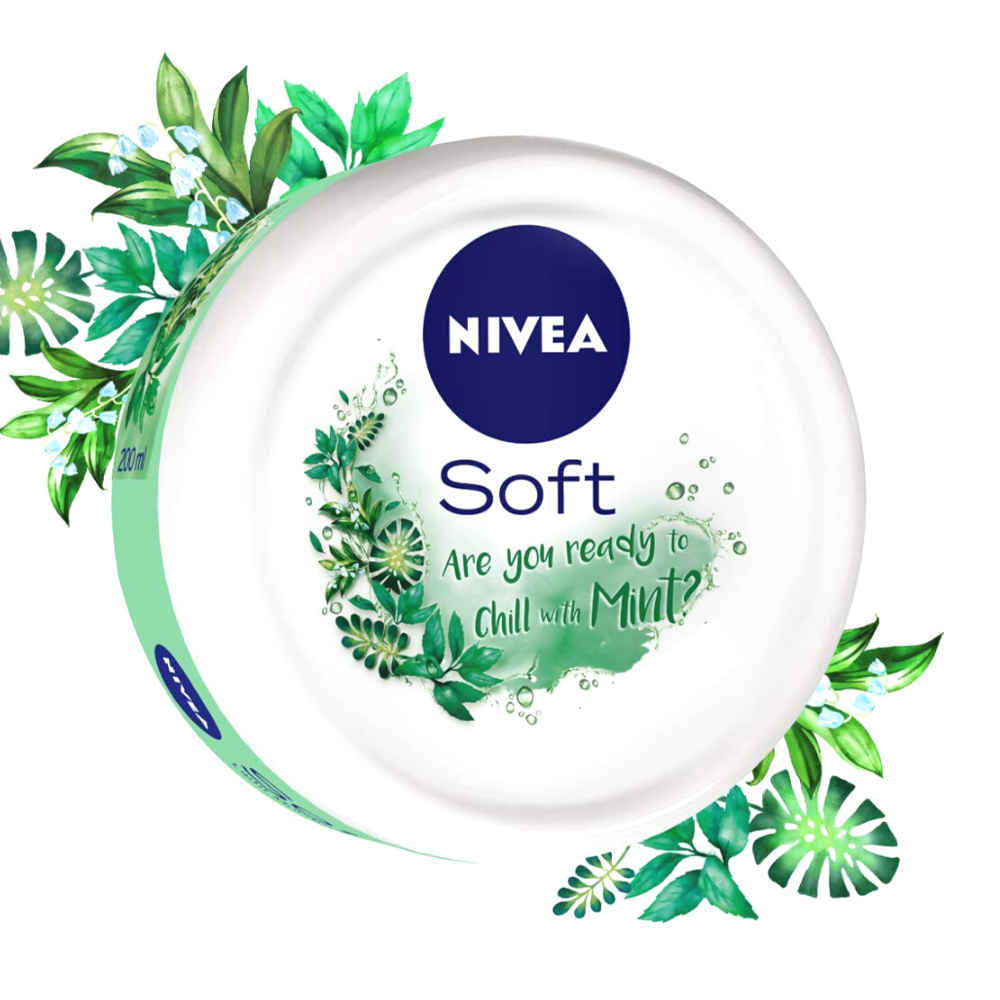 Buy NIVEA Soft Light Moisturising Cream Chilled Mint 100ml - Purplle
