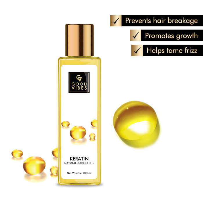 Buy Good Vibes Natural Carrier Oil - Keratin (100ml) - Purplle