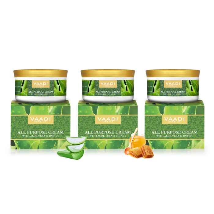 Buy Vaadi Herbals Value Pack Of 3 All Purpose Cream With Aloe Vera, Honey & Manjistha (150 g * 3) - Purplle