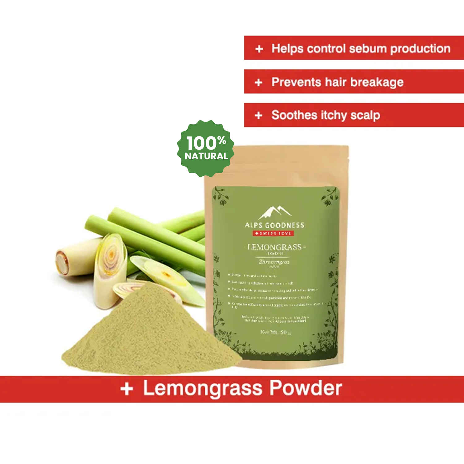 Buy Alps Goodness Powder - Lemongrass (50 gm) - Purplle