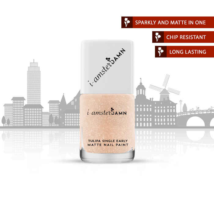 Buy I-AmsterDAMN Nail Paint, Matte, Gold, Tulipa Single Early - Affection of Tulipa Single Early (7 ml) - Purplle