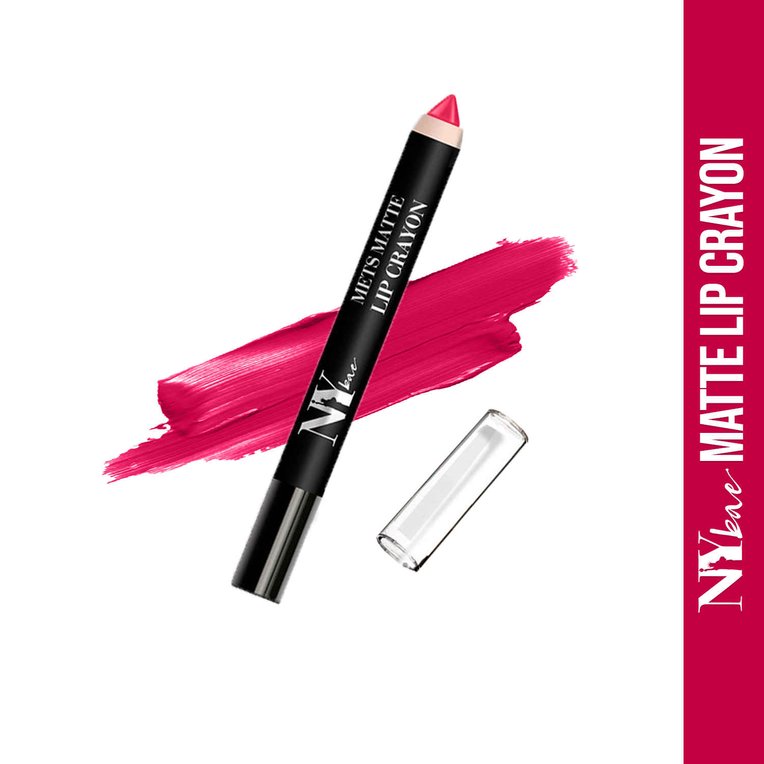 Buy NY Bae Mets Matte Lip Crayon | Satin Texture | Purple | Enriched with Vitamin E - Triple Play 40 (2.8 g) - Purplle