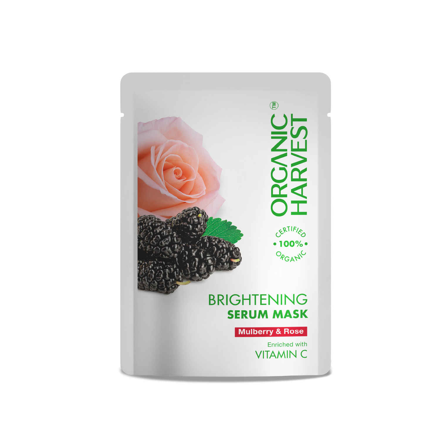 Buy Organic Harvest Brightening Serum Mask Sheet for Men/Women with Mulberry & Rose Extract - Purplle