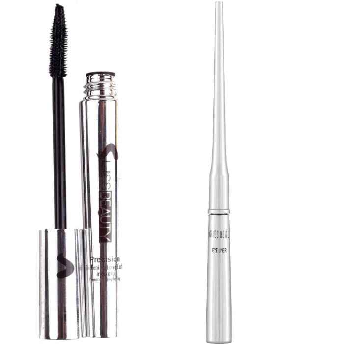 Buy Swiss Beauty Comb of Mascara and Jet Black Liquid Long Lasting Eyeliner - SB-09 - Purplle