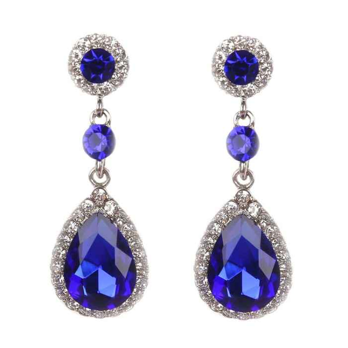 Buy Sukkhi Attractive Crystals from Swarovski Rhodium Plated Drop Earring for Women - Purplle
