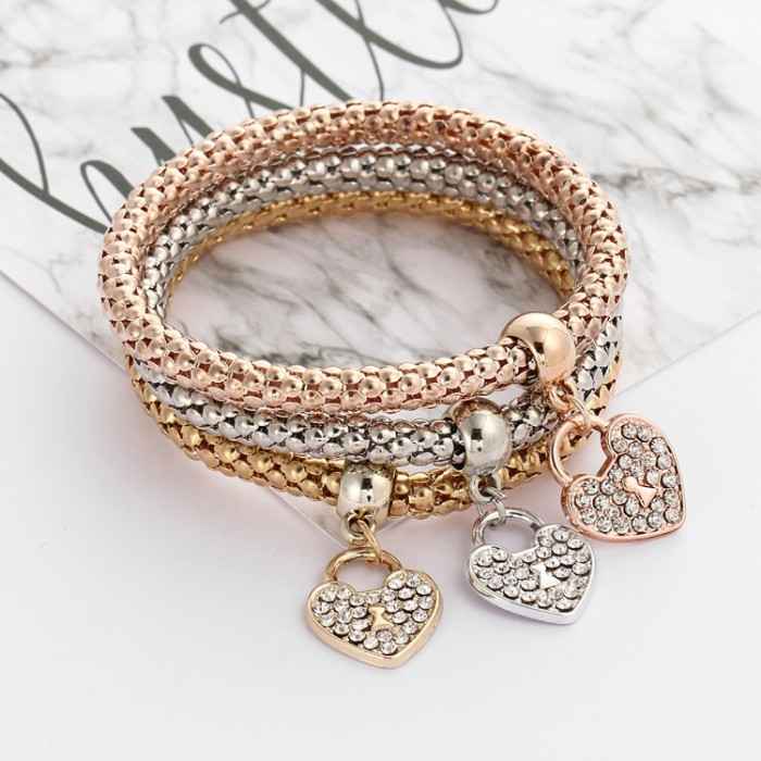 Buy Sukkhi Intricately 3 Tone Crystal Gold Plated Multi Colour Bracelet For Women - BC81045 - Purplle