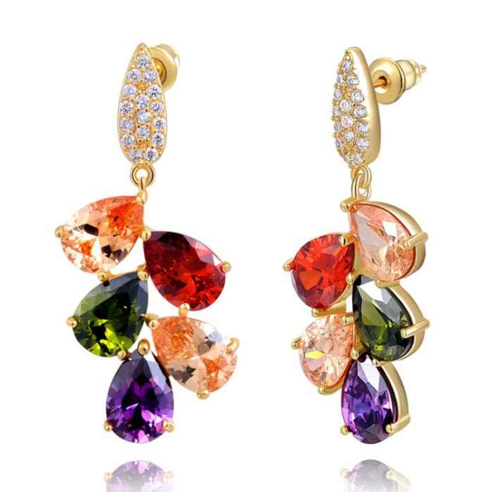 Buy Sukkhi Adorable Sparking Dangling Multi Colour Gold Plated Earring For Women - E81070 - Purplle